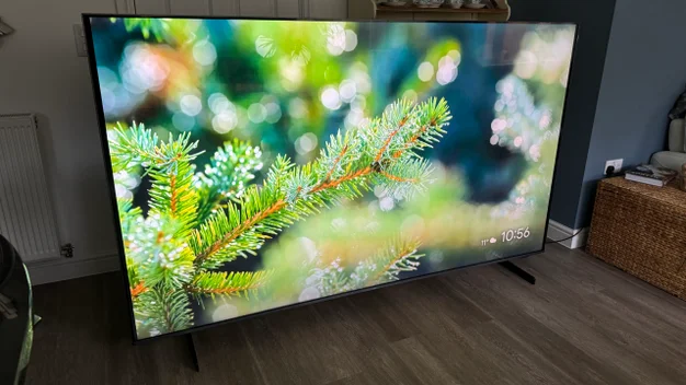 Image of the TCL Q9BK 4K TV from the left-hand side