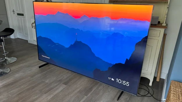 Image of the TCL Q9BK 4K TV from the right-hand side