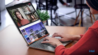 The Lenovo ThinkBook Plus Gen 6 Rollable pictured with the screen fully extended