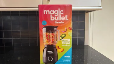 Nutribullet Magic Bullet Blender 3 blender in the box on a black worktop