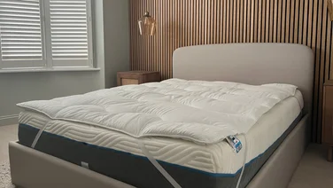 Marks & Spencer Comfortably Cool Mattress Topper - full view of the mattress topper on the bed