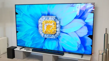 The 115in TCL C7K 4K QD-Mini LED TV at the TCL launch event in Paris