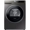 Grey Samsung tumble dryer on a white background