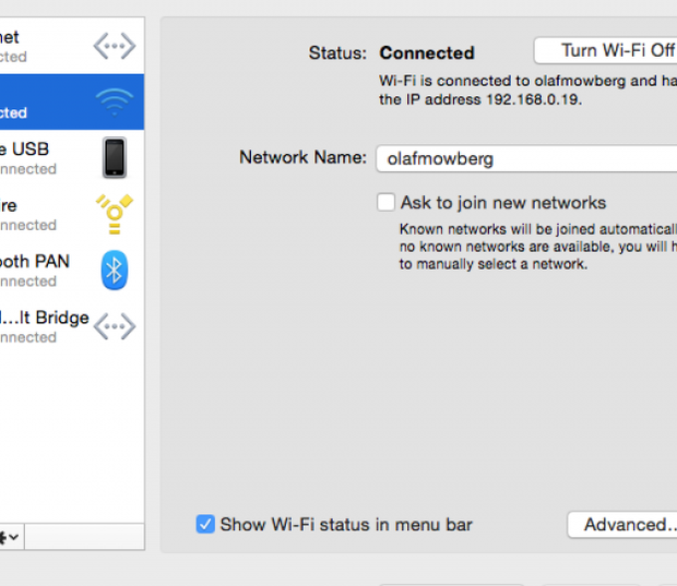 OS X Yosemite Wi-Fi