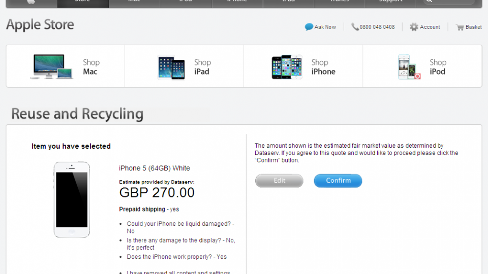 Recycle and old iPhone