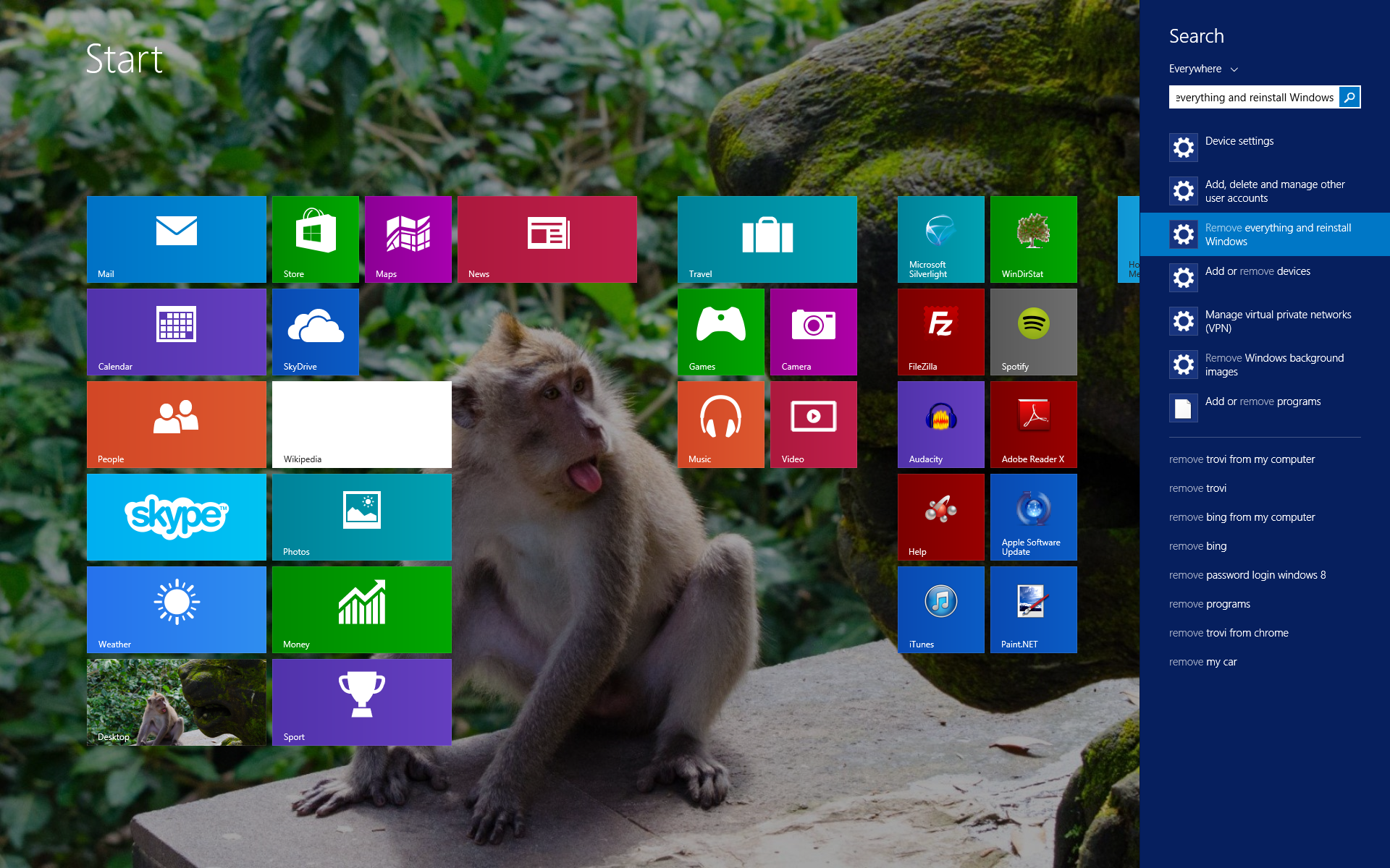 Remove everything and reinstall Windows