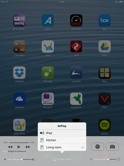 Bowers & Wilkins A7 AirPlay app screenshot