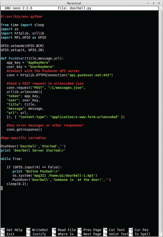 The code