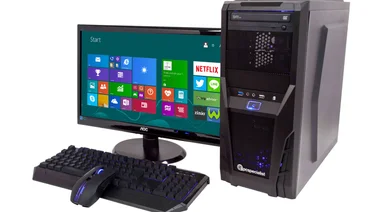 PC Specialist Invictus with keyboard, mouse and monitor