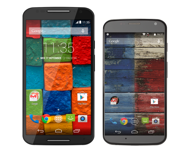 New Moto X vs Old Moto X face on