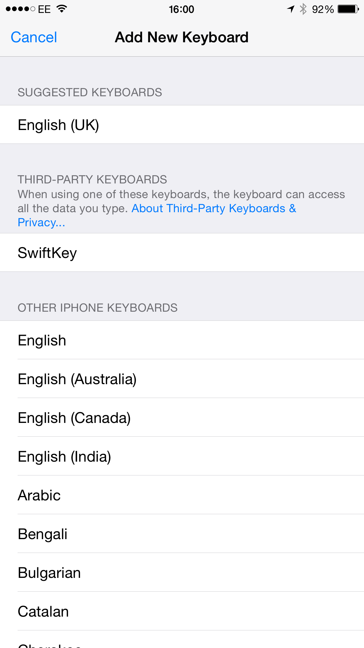 How to install a keyboard on iOS 8 enable