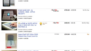 iPad 2 selling like hotcakes on eBay