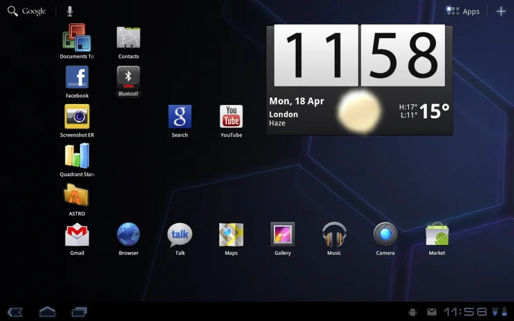 Android 3.0 Home Screen