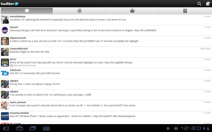 Android 3.0 Twitter