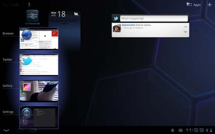 Android 3.0 Task Switcher