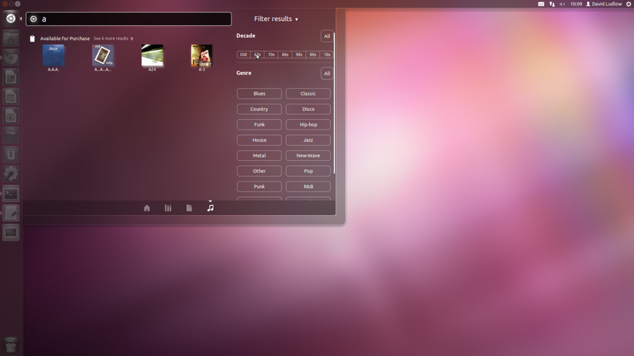 Ubuntu 11.10 Dash filter