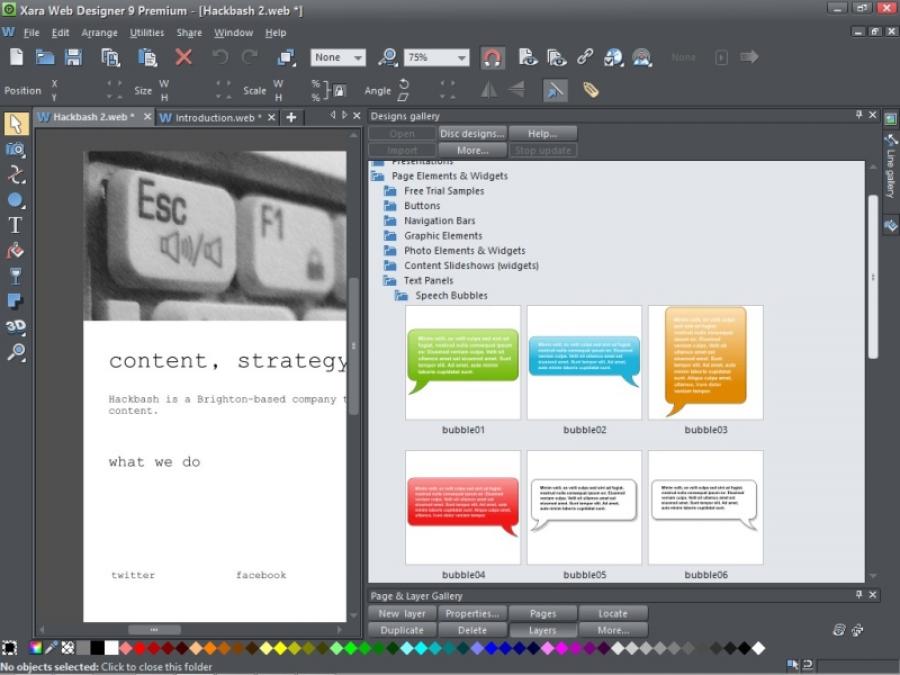 XARA Web Designer 9 Premium - Design Elements