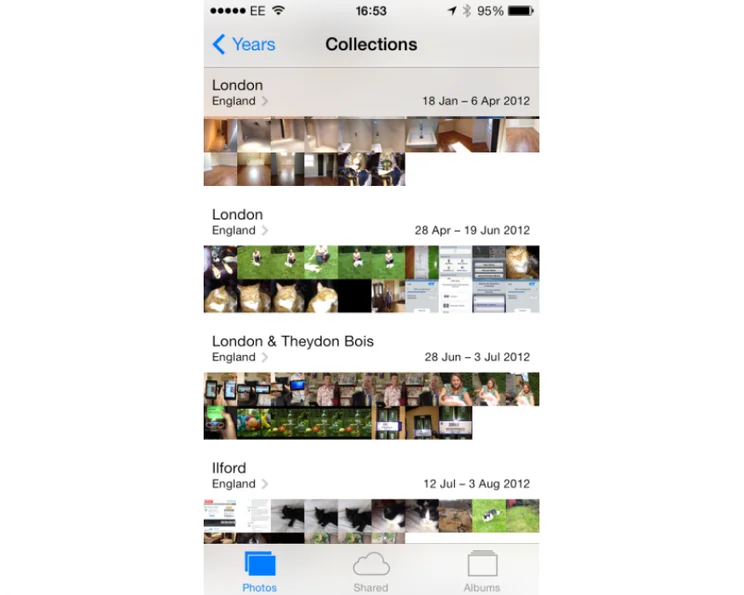 Apple iOS 7 Photos Moments