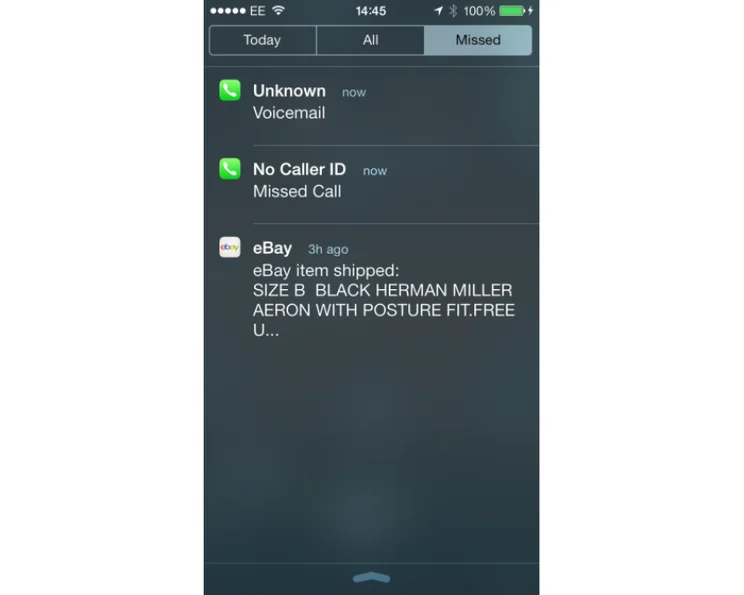 Apple iOS 7 Missed notifications