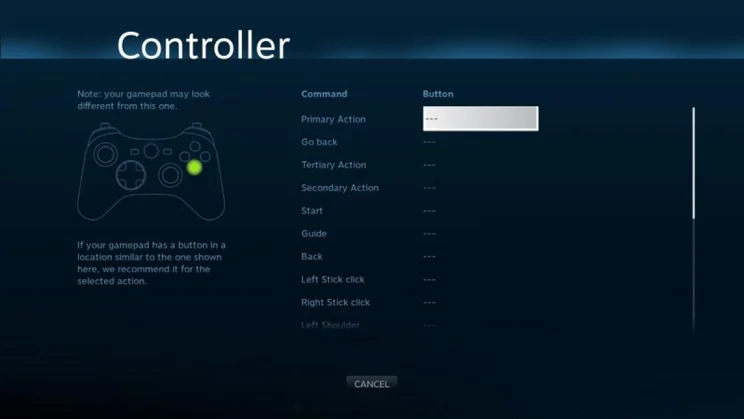 Steam OS controller