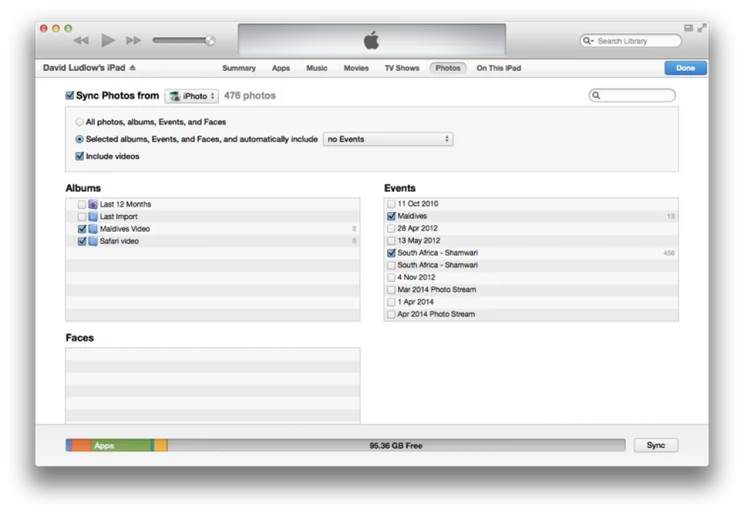 Save videos and photos to iPad Camera Roll - Mac iTunes