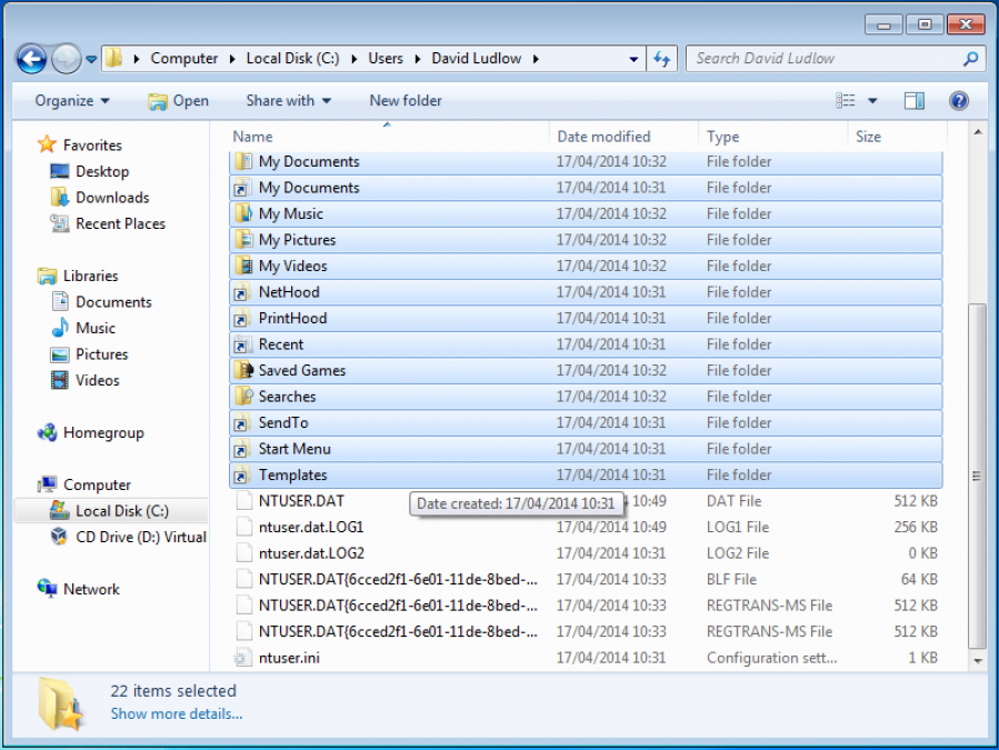 Copy old user data