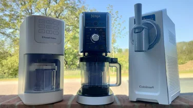 Three ice cream makers in a row