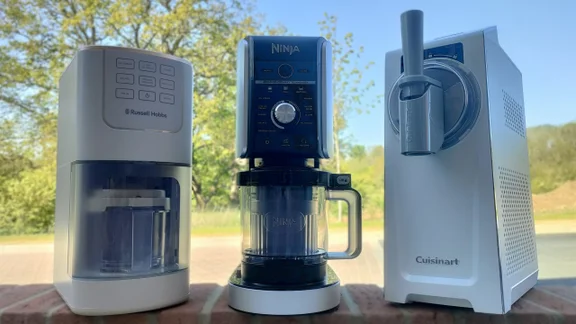 Three ice cream makers in a row