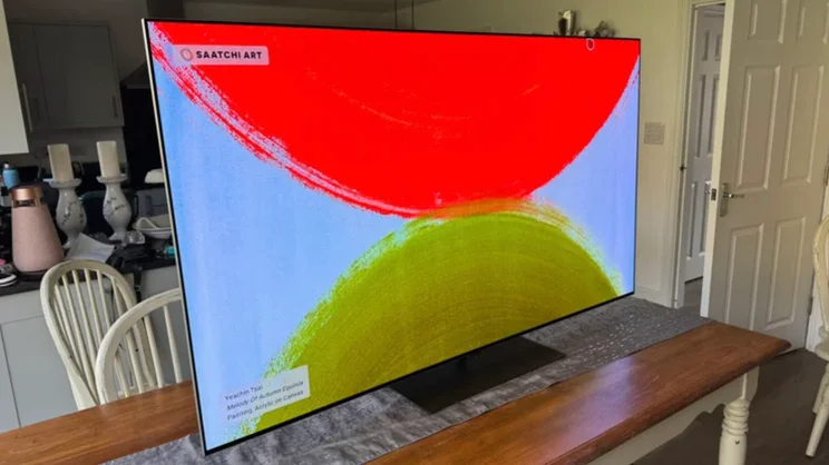 The LG G5 OLED on a kitchen table