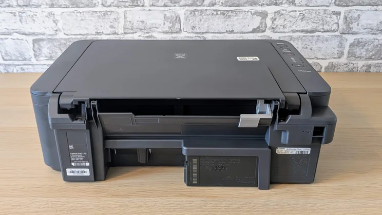 The Canon Pixma MG2551S pictured from the rear