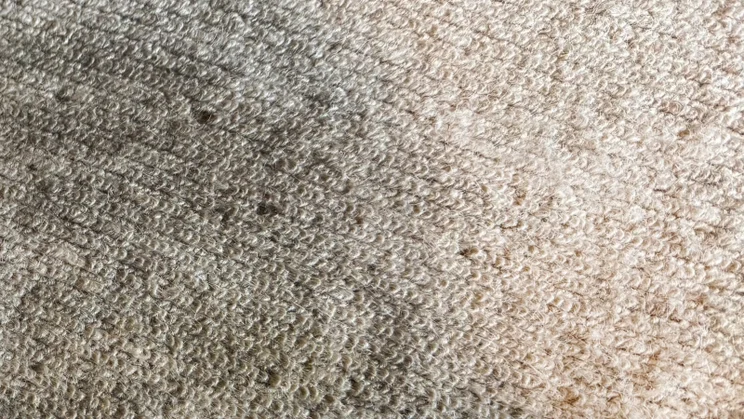 Close up dirty on left clean on right