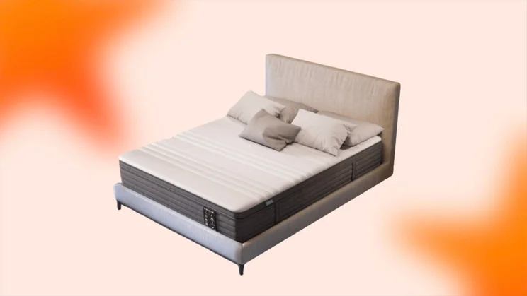 The Original Hybrid mattress on an orange background