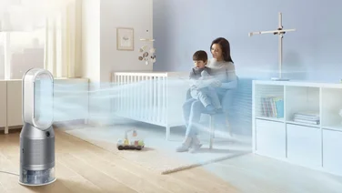 What are the benefits of air purifiers mum and toddler in a bedroom with a dyson air purifer