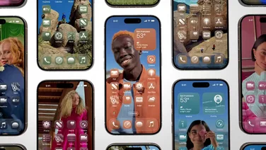 Multiple iPhones with different designs on their homescreens