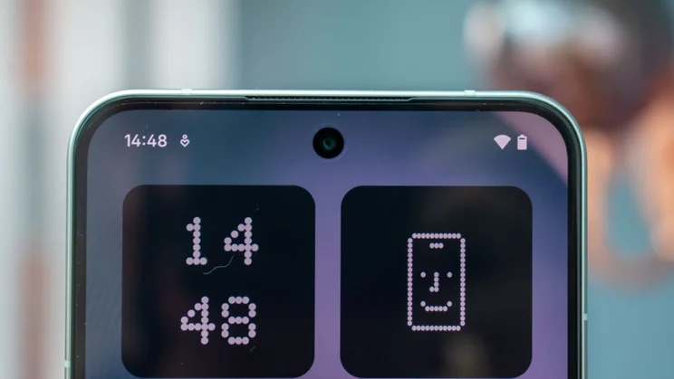 Close up of the Nothing Phone (3)'s selfie camera