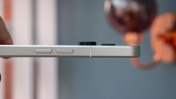 Close up of the Nothing Phone (3)'s volume controls