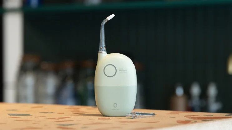 The Oclean AirPump Water Flosser A10 on a table
