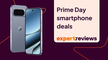 Google Pixel 10 Pro XL with a best prime day phone deals title card