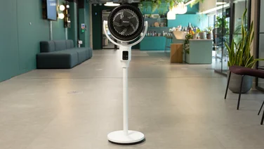 The ProBreeze AirFlo 43in Hybrid Pedestal Fan in an office