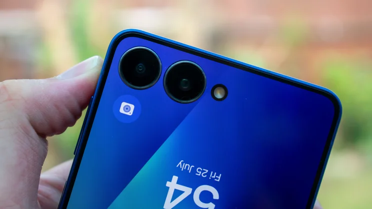 Samsung Galaxy Z Flip 7 in hand, close up of the rear cameras