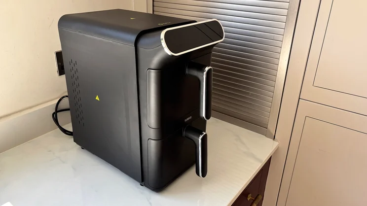 The The Tower Vortx 11 Litre Dual Layer air fryer on a kitchen counter