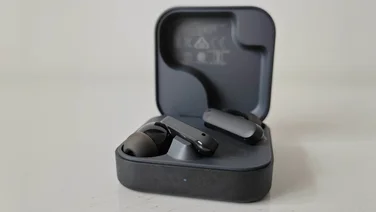 The CMF Buds 2 wireless earbuds in their charging case with the lid open