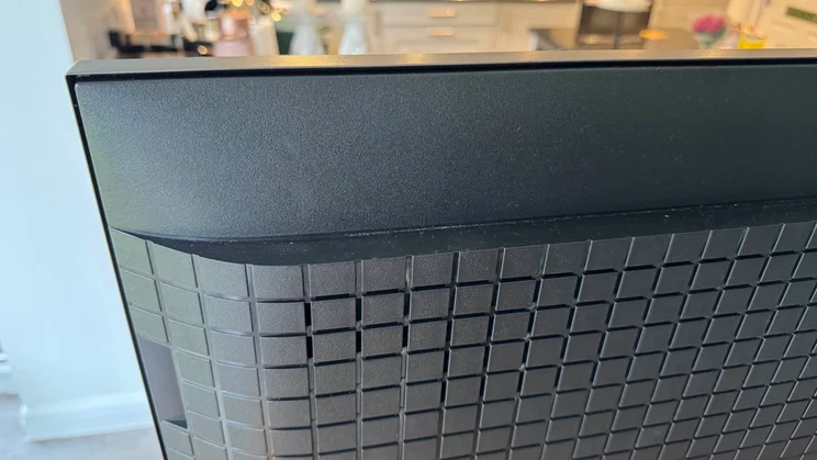 Close-up of the detail on the rear of the Sony Bravia 9 Mini LED TV's panel