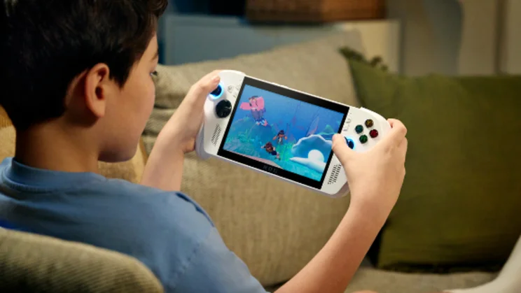 A child gaming on the Asus ROG Xbox Ally X