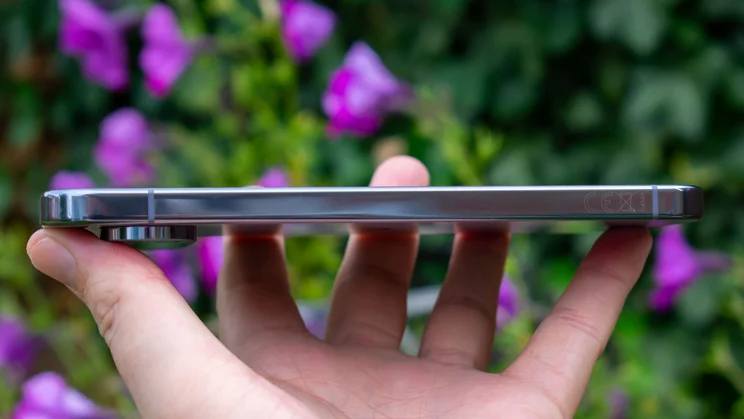 Google Pixel 10 Pro XL in hand, side view