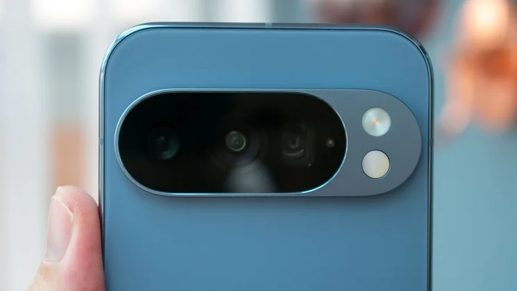 Close up of the Google Pixel 10 Pro's rear cameras