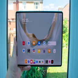 Huawei MatePad Pro (2025) in hand, front view, with the display on