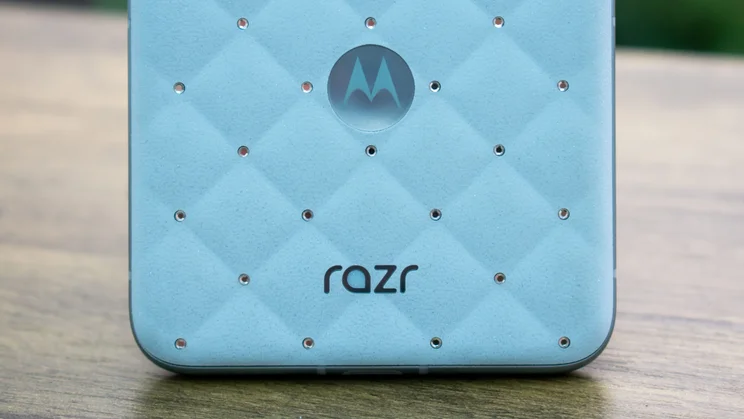 Close up of the Motorola Razr 60's rear