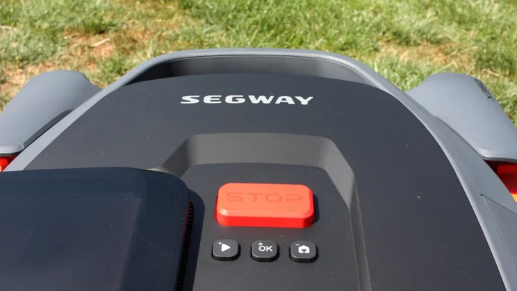 A close up of the top of the Segway Navimow X350E