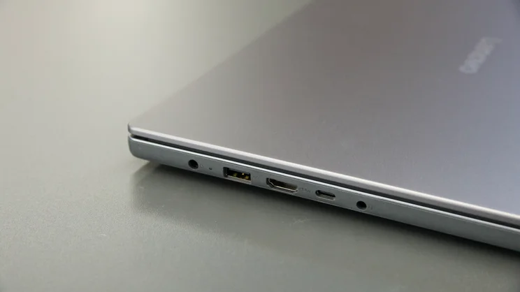 The Lenovo IdeaPad 3x 2025, closed, pictured from the left side